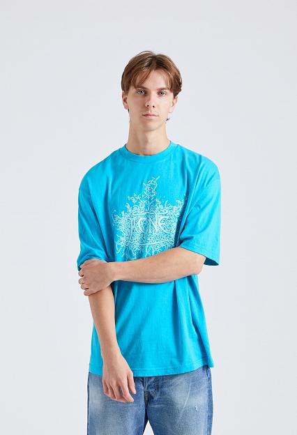 Acne Studios Glow In The Dark Logo T-shirt Fluo Blue FN-MN-TSHI000530